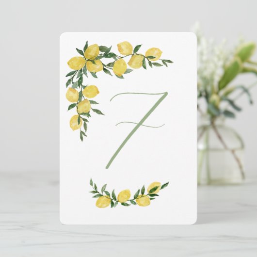Lemon Tischnummer Seven (Stehend Vorderseite)