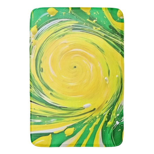 Lemon Tornado Design Badematte (Vorderseite Vertikal)