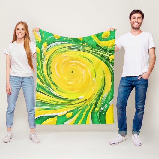 Lemon Tornado Design Fleecedecke (Beispiel)