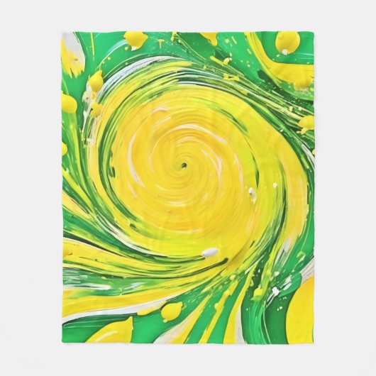 Lemon Tornado Design Fleecedecke (Vorderseite)