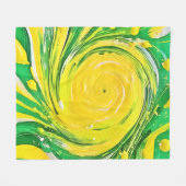 Lemon Tornado Design Fleecedecke (Vorderseite (Horizontal))