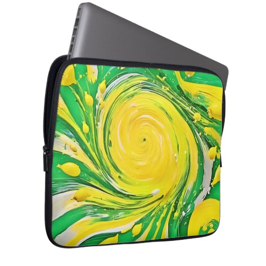 Lemon Tornado Design Laptopschutzhülle (Vorne Rechts)