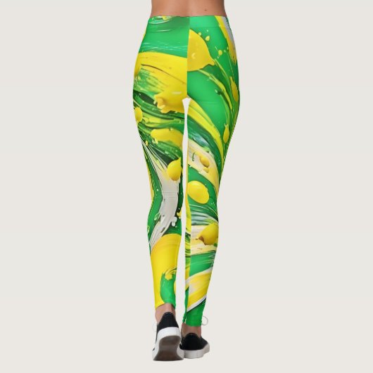 Lemon Tornado Design Leggings (Rückseite)