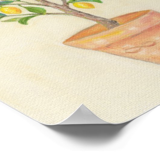 Lemon Tree Art Print Poster (Ecke)