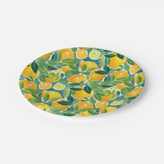 Lemon Tree Artisan Frische Pasta machen Pappteller (Schrägansicht)