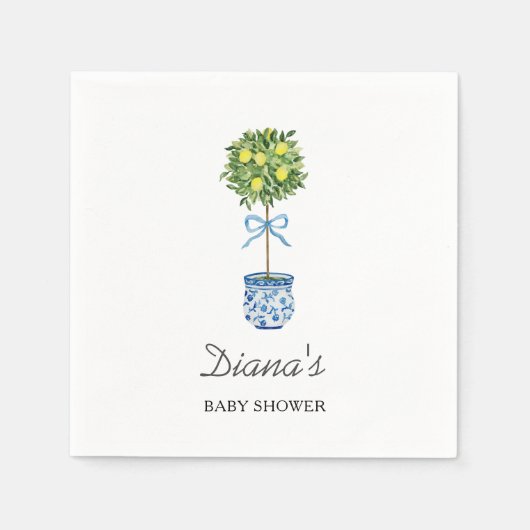 Lemon Tree Baby Shower Serviette (Vorderseite)