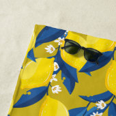 Lemon Tree Blooming Pattern Beach Handtuch (Beispiel)