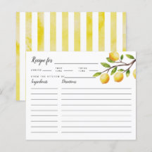 Lemon Tree Brautparty Rezept Karte