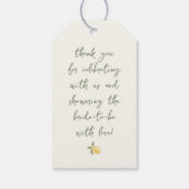 Lemon Tree Bridal Shower Thank You Geschenkanhänger (Rückseite)