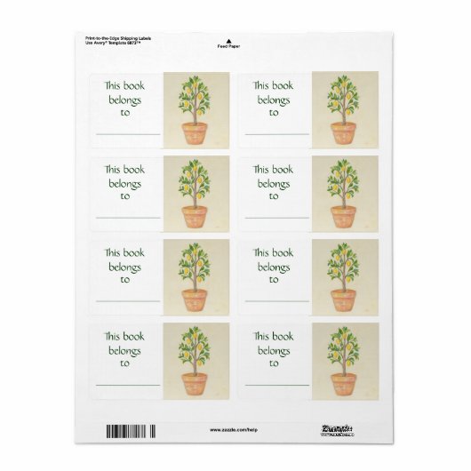 Lemon Tree-Buchlabel (Vorne)