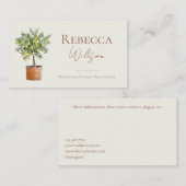 Lemon Tree Business Card Nutrional Therapist Visitenkarte (Vorne/Hinten)