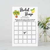 Lemon Tree Citrus Brautparty Bingo Party Game (Stehend Vorderseite)