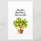 Lemon Tree Citrus Brautparty Bingo Party Game (Rückseite)