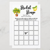 Lemon Tree Citrus Brautparty Bingo Party Game (Vorne/Hinten)