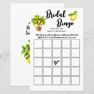 Lemon Tree Citrus Brautparty Bingo Party Game