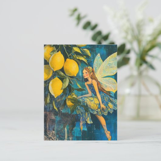 Lemon Tree Fairy Postkarte (Stehend Vorderseite)