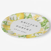 Lemon Tree Garden Blumenzettel Pappteller (Schrägansicht)