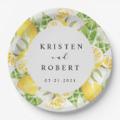 Lemon Tree Garden Blumenzettel Pappteller (Vorderseite)