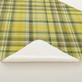 Lemon Tree Gelb und Grün Kariert Sherpa Blanket Sherpadecke (3/4)