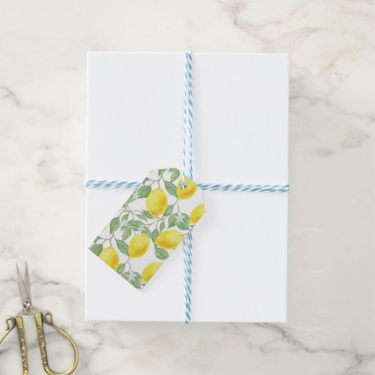 Lemon tree Gift Tag Geschenkanhänger (Mit Garn)