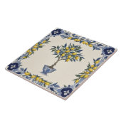 Lemon Tree in Blue and White Pot Lemons Border Fliese (Seite)