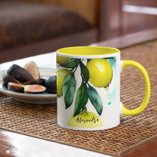 Lemon Tree Individuelle Name Tasse
