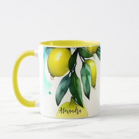 Lemon Tree Individuelle Name Tasse (Links)
