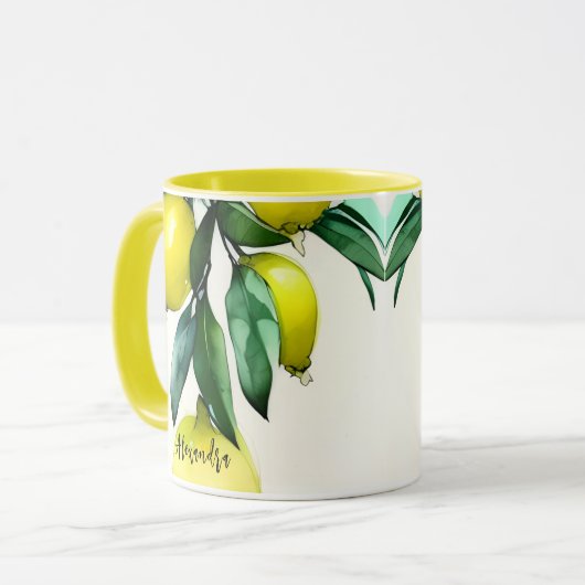 Lemon Tree Individuelle Name Tasse (Vorderseite Links)