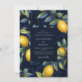 Lemon Tree Italien Inspiriert Hochzeit in Urlaubso Einladung (Vorderseite)