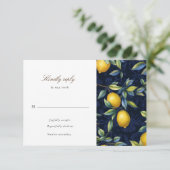 Lemon Tree Italy Destination UAWG Response Card RSVP Karte (Stehend Vorderseite)