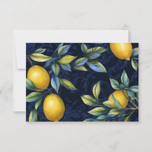 Lemon Tree Italy Destination UAWG Response Card RSVP Karte (Rückseite)
