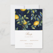 Lemon Tree Italy Hochzeit in Urlaubsort RSVP Card (Vorderseite)