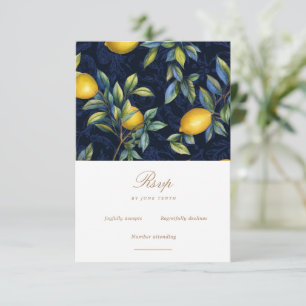 Lemon Tree Italy Hochzeit in Urlaubsort RSVP Card Karte