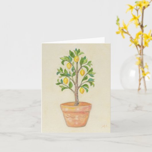 Lemon Tree leere Karte (Gelbe Blume)