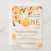 Lemon Tree Main Squeeze Foto Erster Geburtstag Einladung (Vorderseite)