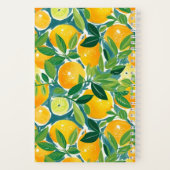 Lemon Tree Monogram INITIAL Frische Farben Spaß Notizblock (Rückseite)
