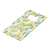 Lemon Tree Pattern Geldkarten Flaschenöffner (Rückseite Schrägansicht)
