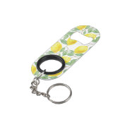 Lemon Tree Pattern Mini Flaschenöffner (Rückseite Schrägansicht)