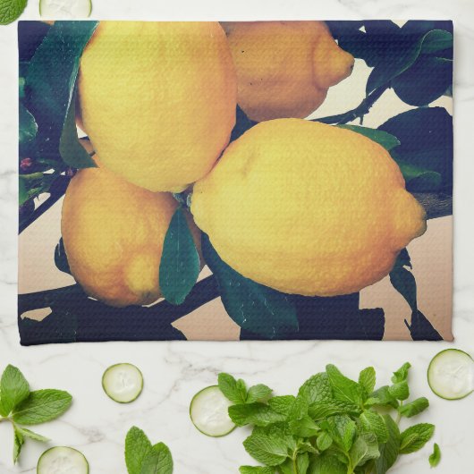  Lemon Tree Patterned Kitchen Towel Geschirrtuch (Gefaltet)