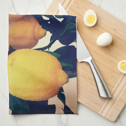  Lemon Tree Patterned Kitchen Towel Geschirrtuch (Viertel Falte)