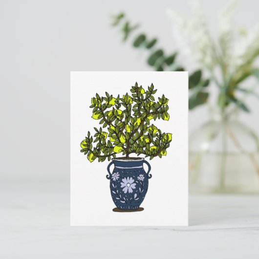 Lemon Tree Postkarte (Stehend Vorderseite)