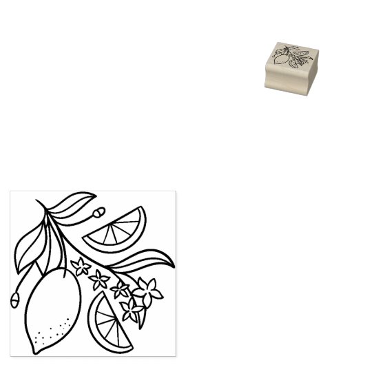 Lemon Tree Slices Gummistempel (Stempel)