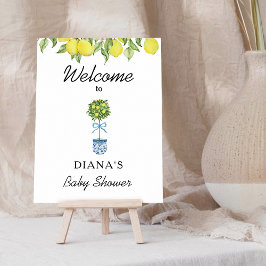 Lemon Tree Summer Baby Dusche Willkommen Poster