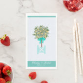 Lemon Tree Topiary Robin's Egg Blue Serviette (Beispiel)