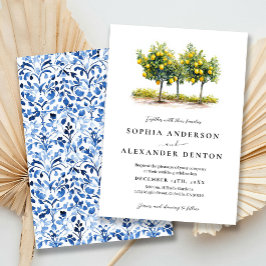 Lemon Tree Wedding Einladung im mediterranen Stil