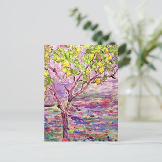 Lemon Tree Zen Postkarte (Stehend Vorderseite)