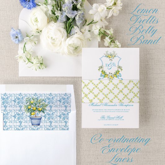 Lemon Trellis Einladungsbanderole