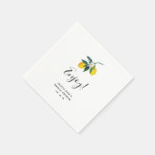 Lemon Tropical Brautparty Serviette (Ecke)