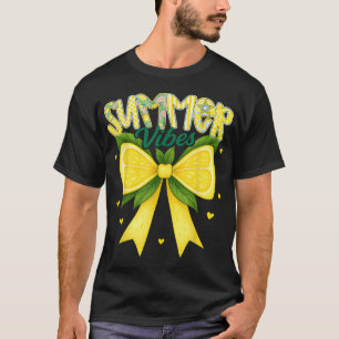 Lemon Tropical Frucht Coquette Bows Summer Vibes T-Shirt
