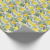 Lemon Tropical Frucht Vintages Muster Geschenkpapier (Ecke)